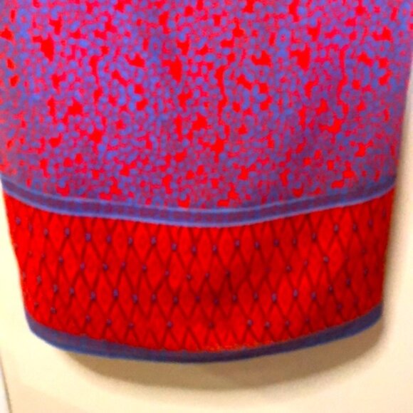 CHELSEA & VIOLET gorgeous bright red and blue printed maxi dress. Size Med - Picture 7 of 12